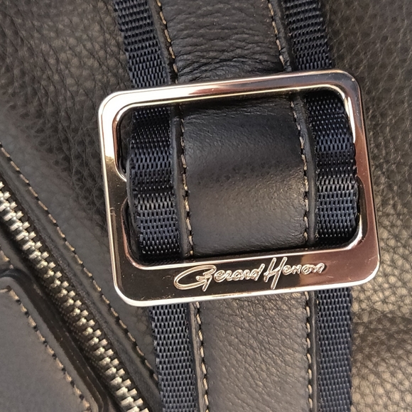 Gerard Henon Laptop Bag Blue Genuine Leather - Picture 5 of 6